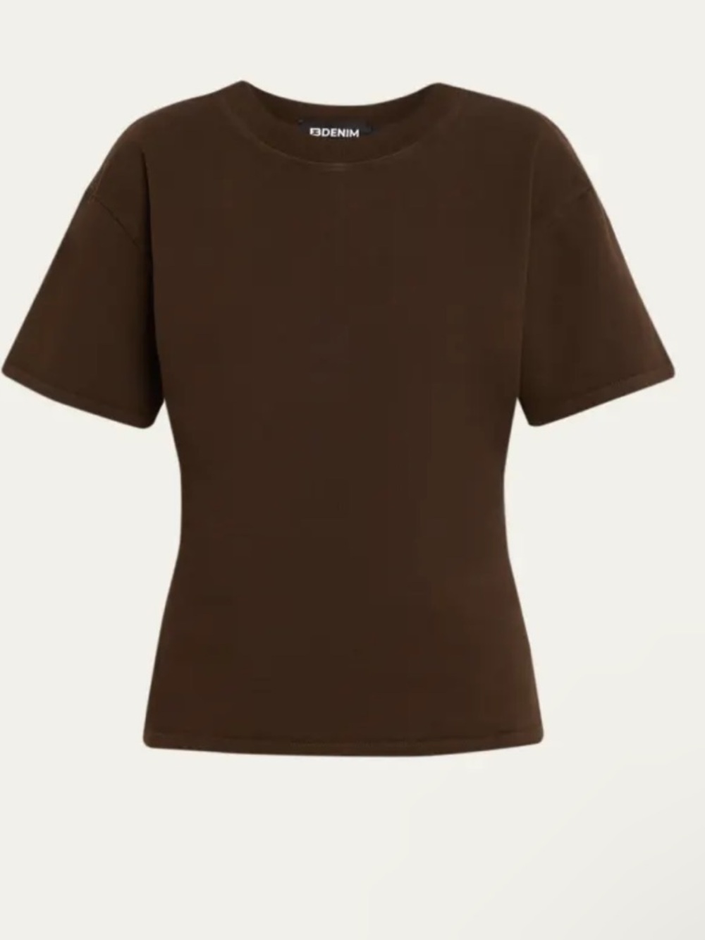 EB Denim Brown Slim Crew Short Sleeve Tee